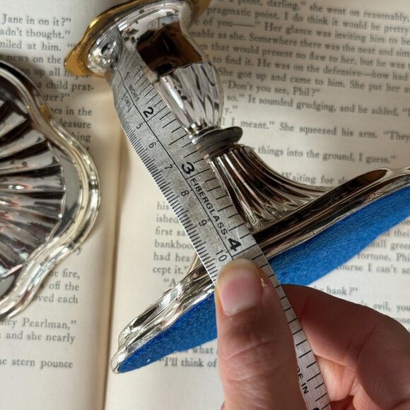Vintage Silver Plated Candle Holders | Made in England E.P. Zinc | - Picture 5 of 8